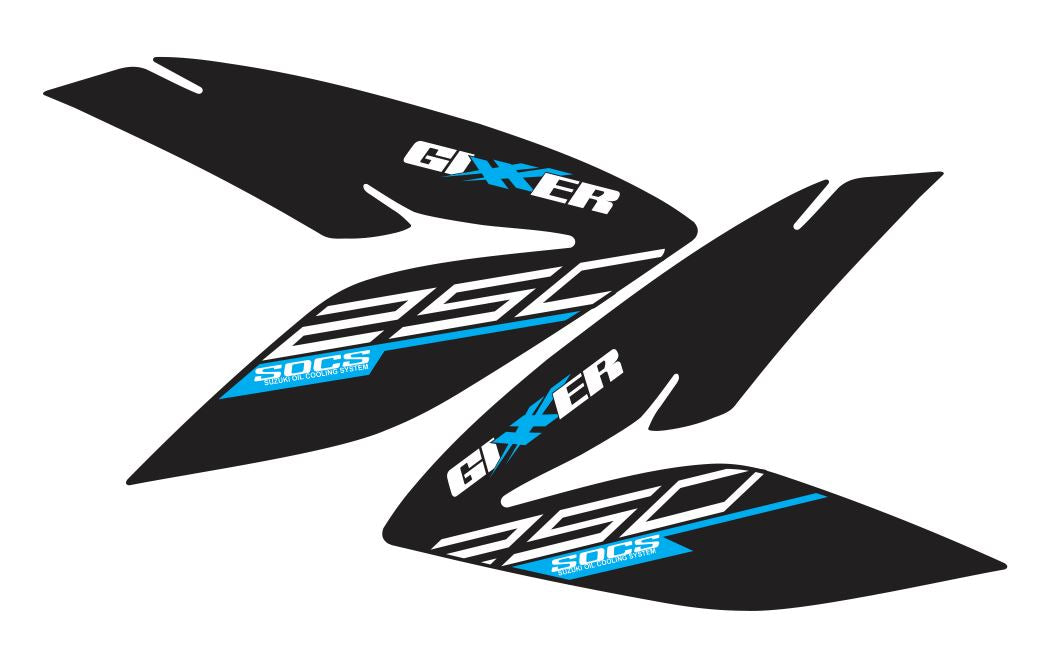 Calcomanias Gixxer 250 tipo original black