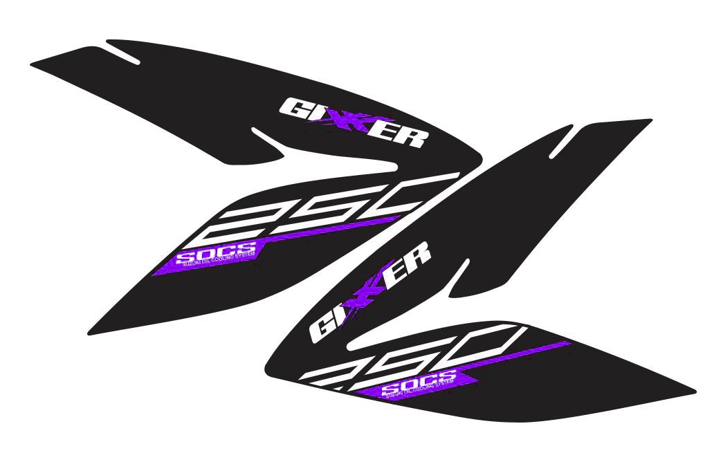 Calcomanias Gixxer 250 tipo original black