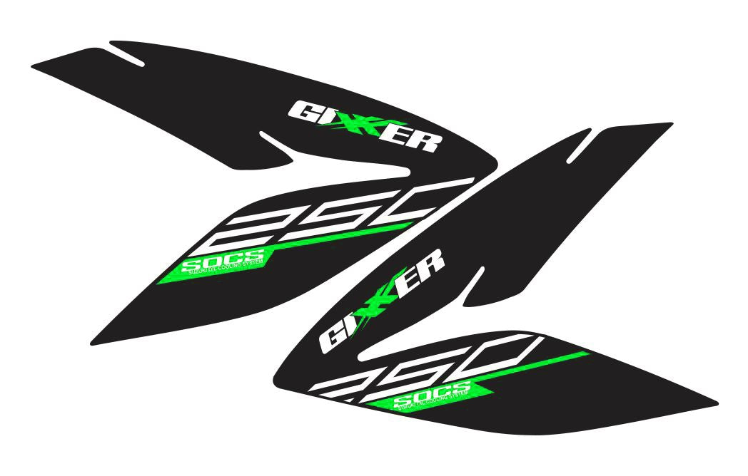 Calcomanias Gixxer 250 tipo original black