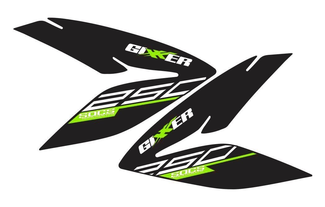 Calcomanias Gixxer 250 tipo original black